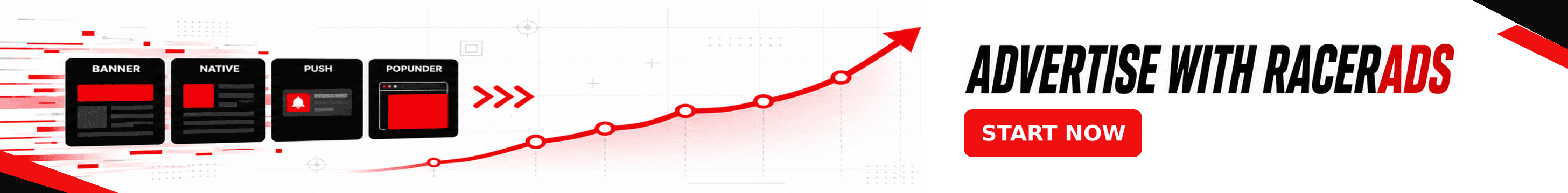 Advertise with Racerads: banner, native, push and popunder ads