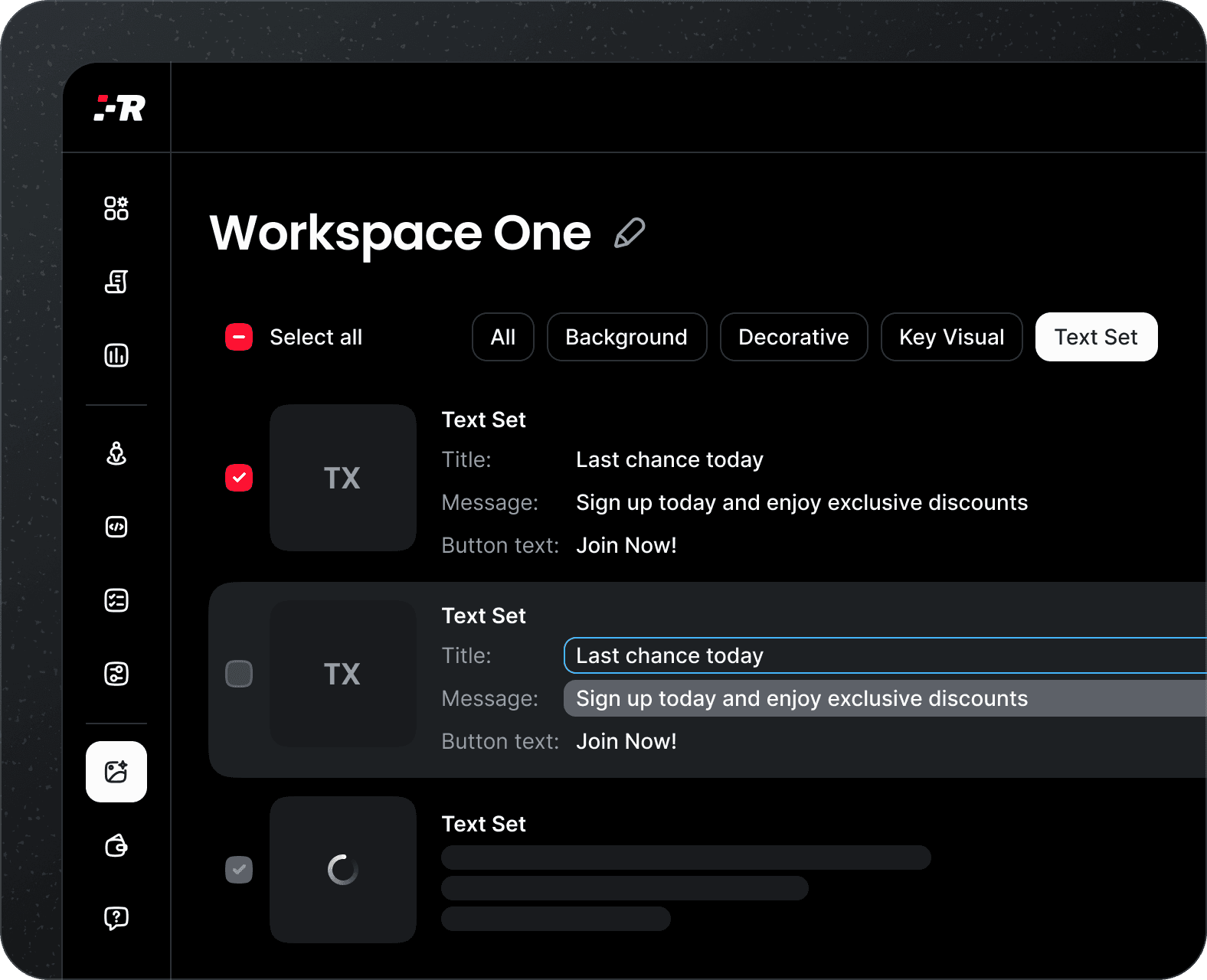 Creative Studio workspace: backgrounds